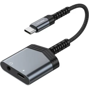 Recci 2-in-1 Type-C Charging & Audio Aux Audio Adapter