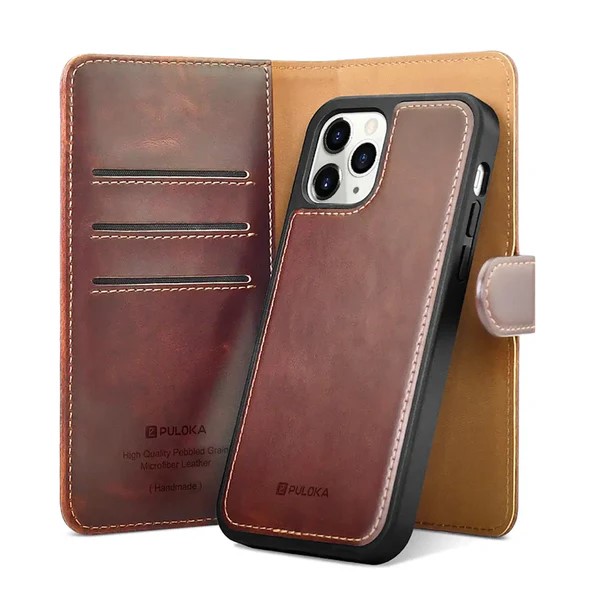 Puloka Flip Leather Wallet Case