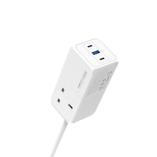 Recci 65W GaN Plug-In Desktop Charger 150cm