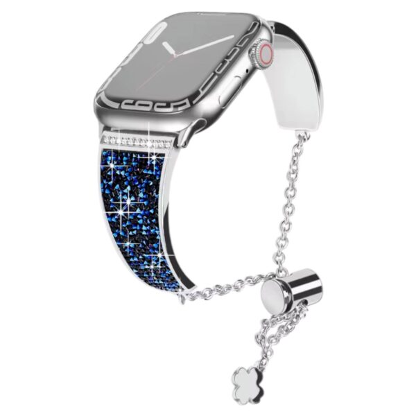 Diamond Bling Rhinestones Stainless Steel Replaceable Strap Bracelet For Apple Watch