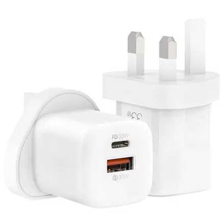 Recci GaN Dual Output Wall Charger 33W (UK Plug)
