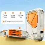 VEAN 22.5W Built-In Cable 10000mAh Multi-Functional Power Bank - Image 6