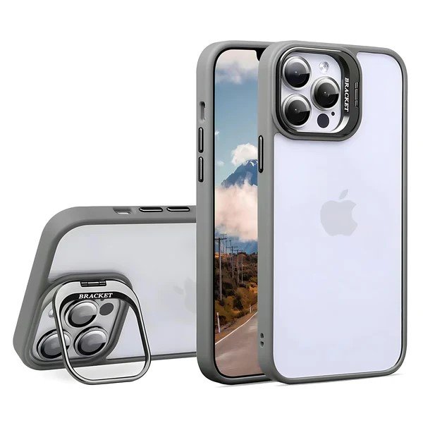 Transparent colourful frameless case with camera lens protection