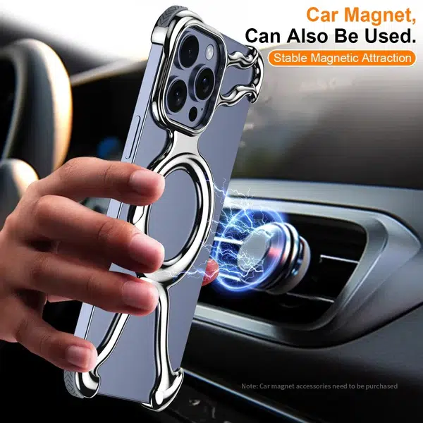 Liquid Plating PC Hollow MagSafe Case