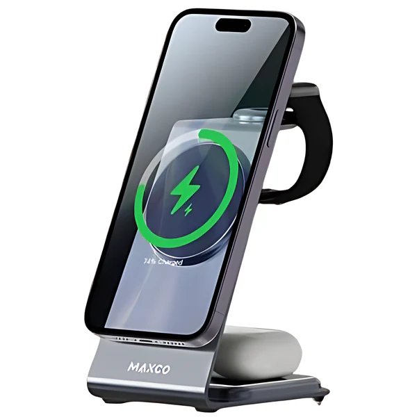 Maxco 3-in-1 Multi-Function Wireless Charger 15W
