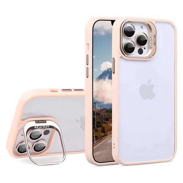 Transparent colourful frameless case with camera lens protection