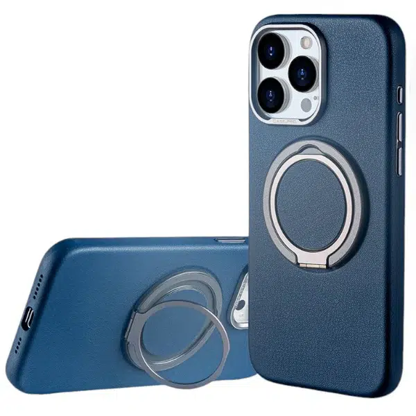 Leather Magnetic Phone Case with Rotating Holder