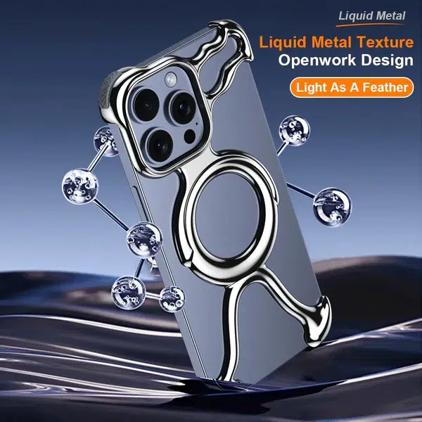 Liquid Plating PC Hollow MagSafe Case