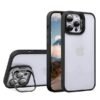 Transparent colourful frameless case with camera lens protection