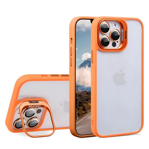 Transparent colourful frameless case with camera lens protection