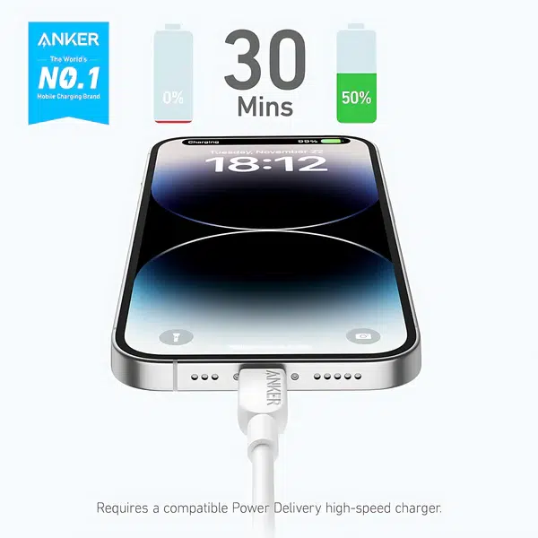 Anker 310 USB C to Lightning Cable A81A2 (2m)