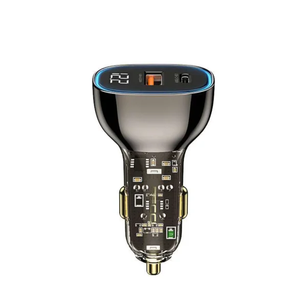 RECCI TRANSPARENT CAR CHARGER WITH DIGITAL DISPLAY