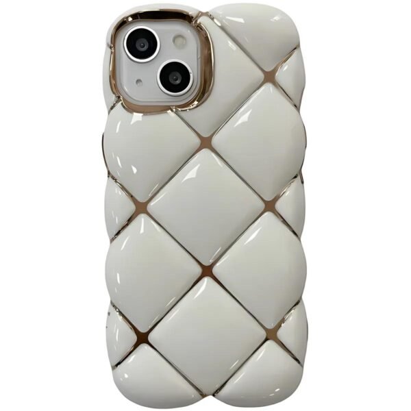 Plating 3D Plaid Diamond Pattern Candy Case