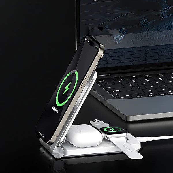 Maxco 3 In 1 Foldable Wireless Charger 15W