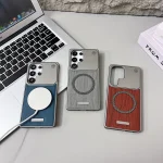 Wood Grain MagSafe with PC Frame Case for Samsung - Image 7