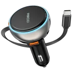 Recci 81W Car Charger with Built-in Type-C Cable - Image 3