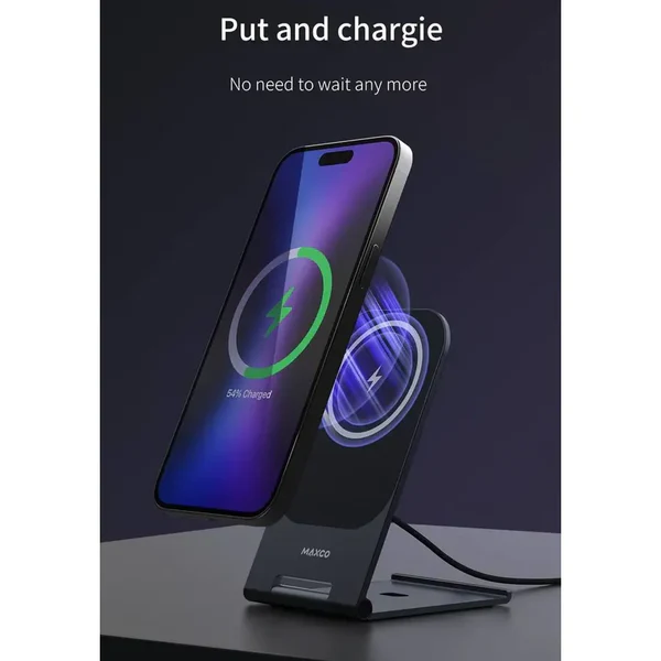 Maxco Magnetic Wireless Charger Thin Ultra Strong 15W
