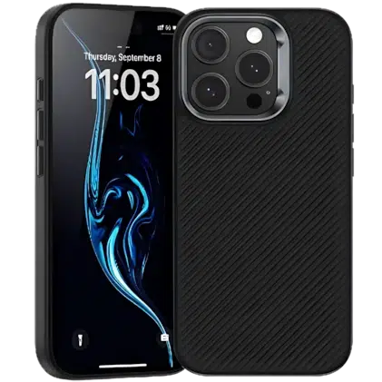 Smooth & Sleek Finish Soft Carbon Textured Case