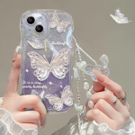 Luxury Butterfly Glitter Clear TPU Soft Phone case - Image 3