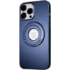 Magnetic Suction Ring Hole Matte Case With Hidden Stand