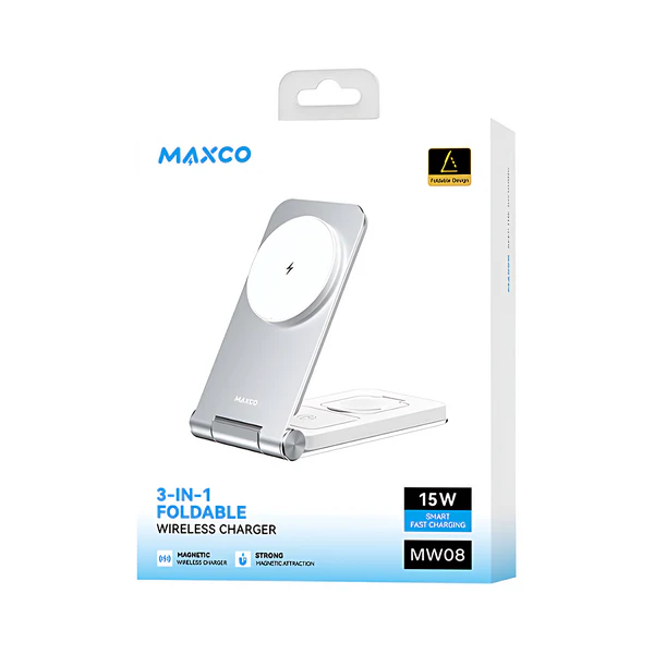 Maxco 3 In 1 Foldable Wireless Charger 15W