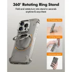 Leather Case with Metal Frame and Rotating Ring Holder - Image 3