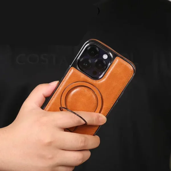 RMBMAX Leather Case for iPhone Magnetic Holder