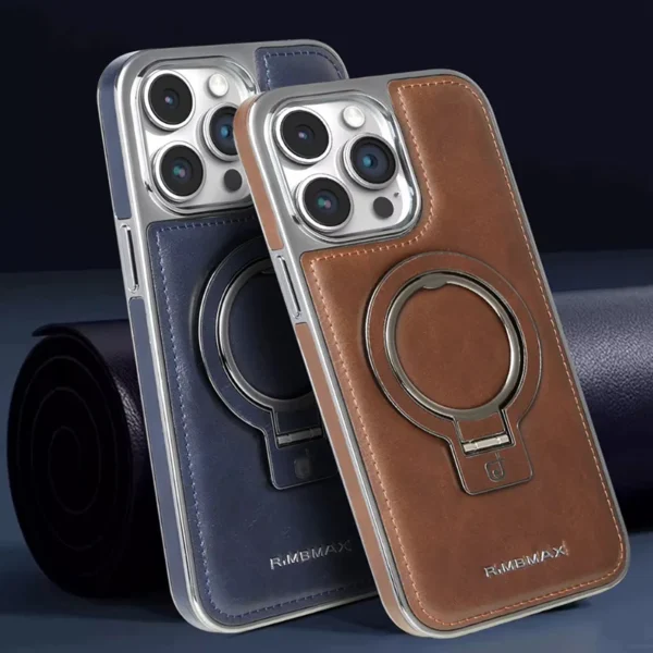 RMBMAX Leather Case for iPhone Magnetic Holder