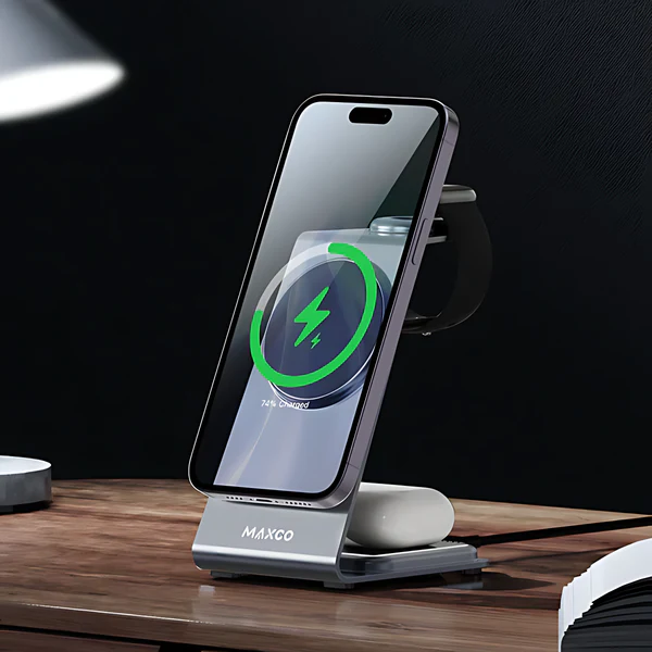 Maxco 3-in-1 Multi-Function Wireless Charger 15W
