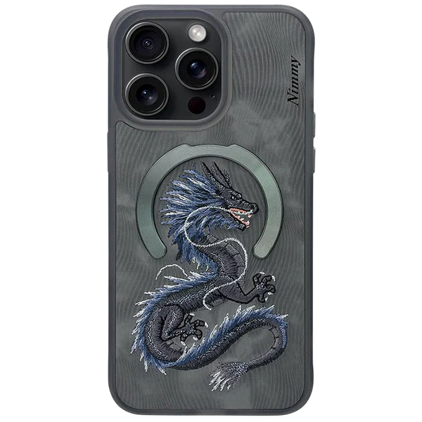 Nimmy Luxury Phoenix Embroidery Leather MagSafe Compatible Case