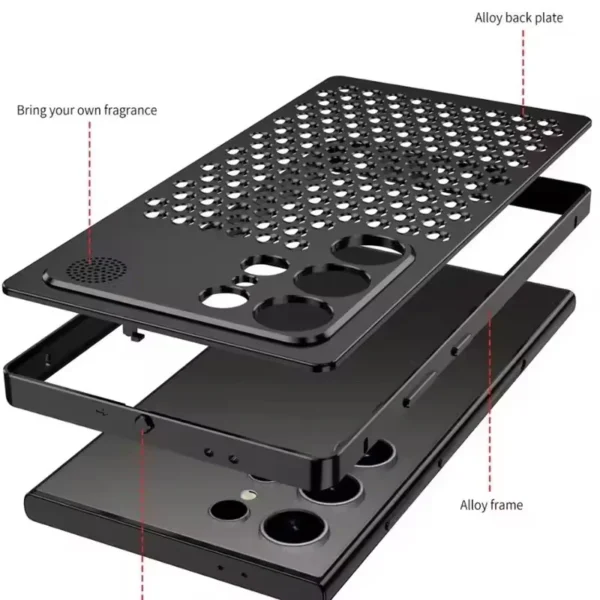 Metal Heat Dissipation Aluminum Fragrance Cooling Cover Shockproof for Samsung
