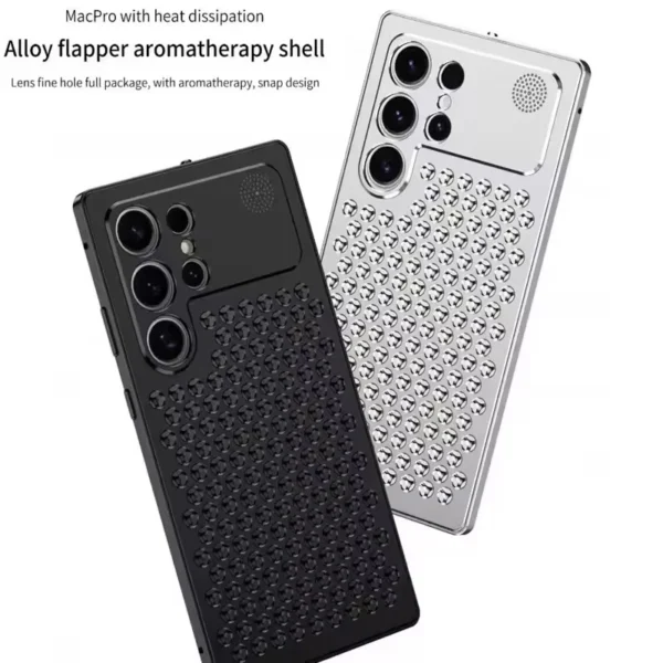 Metal Heat Dissipation Aluminum Fragrance Cooling Cover Shockproof for Samsung