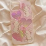 Bunny Flower Love Heart iPhone Case - Image 2