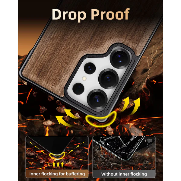 OATSBASF Wooden Texture Shockproof Case for Samsung