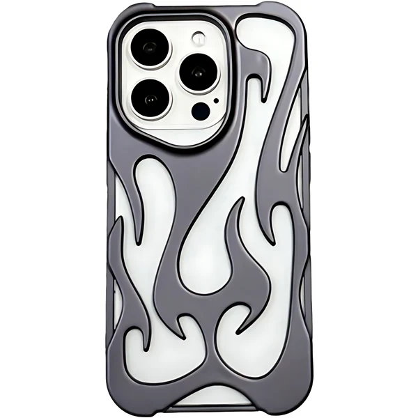 3D Flame Pattern Hollow Slim Case