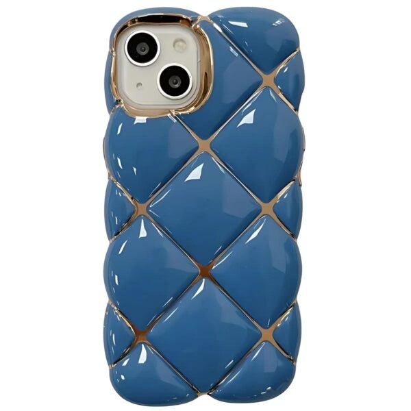 Plating 3D Plaid Diamond Pattern Candy Case