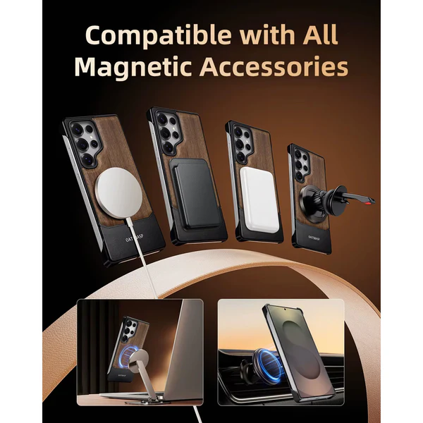 OATSBASF Wooden Texture Shockproof Case for Samsung