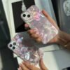 Water Ripple Holographic Hearts Iphone Case