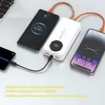 Caza Power Bank Fast Charging Dual Cables with Digital Display 10000mAh 22.5W - Image 2