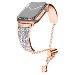 Diamond Bling Rhinestones Stainless Steel Replaceable Strap Bracelet For Apple Watch - Image 2