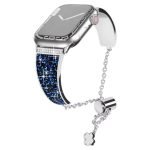 Diamond Bling Rhinestones Stainless Steel Replaceable Strap Bracelet For Apple Watch - Image 3