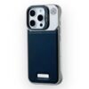 Premium Leather Hollowed-Out Design Case with Aluminum Back Without Frame With Camera Stand