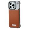 Premium Leather Hollowed-Out Design Case with Aluminum Back Without Frame With Camera Stand