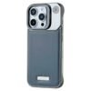 Premium Leather Hollowed-Out Design Case with Aluminum Back Without Frame With Camera Stand