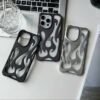 3D Flame Pattern Hollow Slim Case