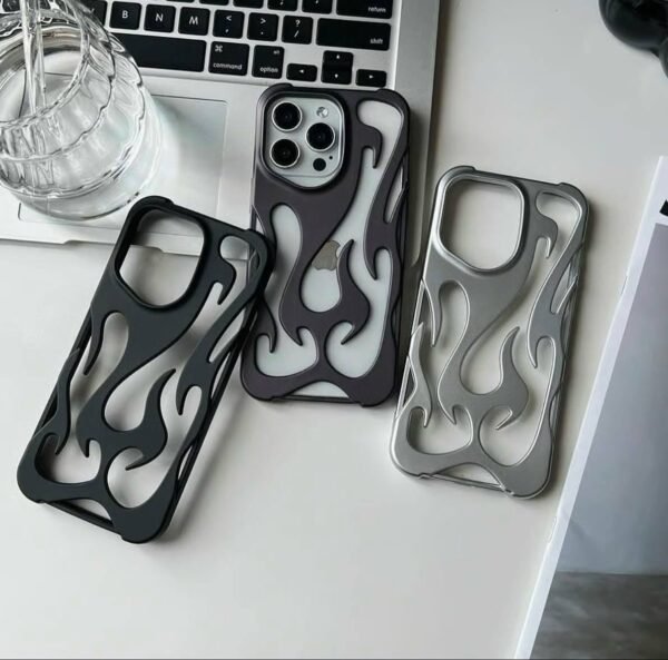 3D Flame Pattern Hollow Slim Case