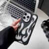 3D Flame Pattern Hollow Slim Case