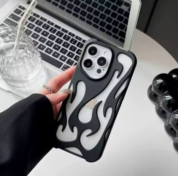 3D Flame Pattern Hollow Slim Case