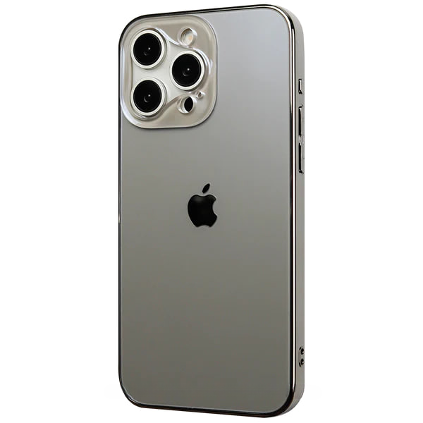 Electroplated Matte Acrylic Lens Design Tempered Glass Case