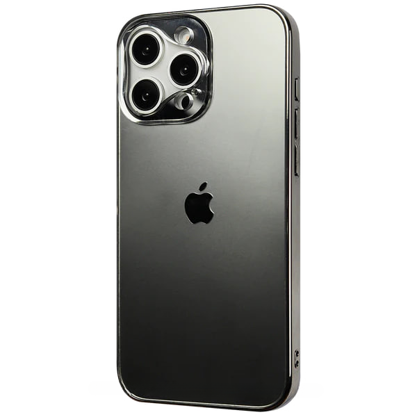 Electroplated Matte Acrylic Lens Design Tempered Glass Case